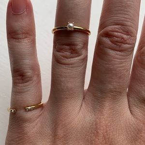 Stella & Dot Gold Stacking Rings, Size 5
